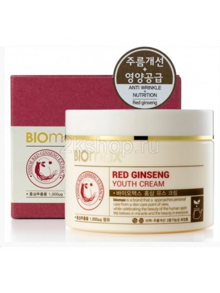 Biomax Red Ginseng Youth Cream Омолаживающий крем с экстрактом красного женьшеня