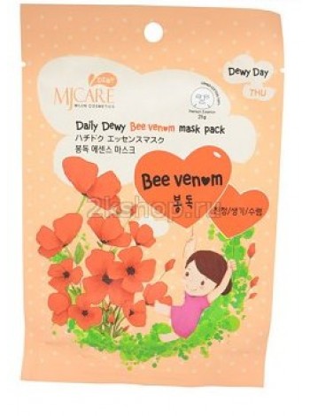 Mijin MJ Care Daily Dewy Bee Venom Mask Pack Тканевая маска с пчелиным ядом