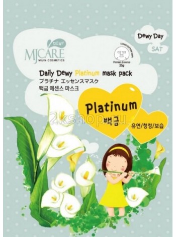 Mijin MJ Care Daily Dewy Platinum Mask Pack  Маска тканевая с платиной 