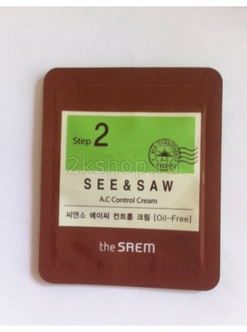 The Saem See & Saw A.C Control Cream [Sample]  Крем для контроля чистоты и жирности кожи пробник