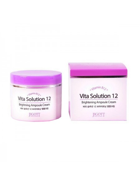 Ампульный крем для улучшения цвета лица Jigott Vita Solution 12 Brighting Ampoule Cream