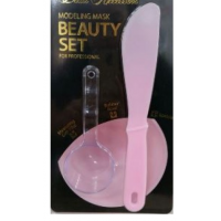 Anskin Beauty Set Pink (Rubber Ball Small/Spatula middle/Measuring Cup)  Набор для нанесения альгинатных масок