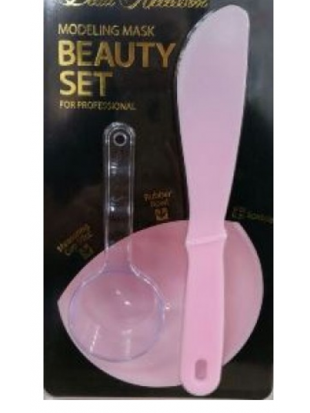 Anskin Beauty Set Pink (Rubber Ball Small/Spatula middle/Measuring Cup)  Набор для нанесения альгинатных масок