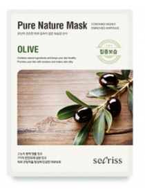 Anskin Secriss Pure Nature Mask Pack- Olive  Питательная тканевая маска для лица с оливой