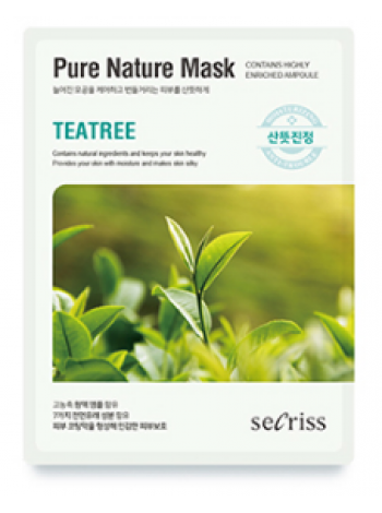 Anskin Secriss Pure Nature Mask Pack-Teatree тканевая маска для лица с экстрактом чайного дерева
