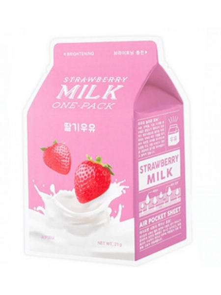 A'peiu Strawberry Milk One-Pack Молочная тканевая маска для лица с экстрактом клубники