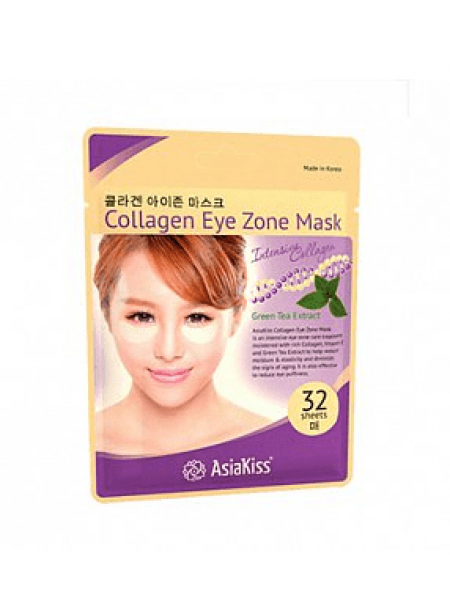 Asiakiss Тканевые патчи для области под глазами с коллагеном Collagen Zone Eye Mask (32 шт)