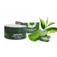 Ayoume Патчи Green Tea+Aloe Eye Patch от отечности с экстрактами алоэ и зеленого чая