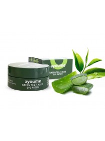 Ayoume Патчи Green Tea+Aloe Eye Patch от отечности с экстрактами алоэ и зеленого чая