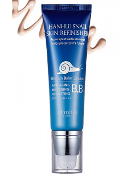 Улиточный бб крем  Bergamo Hanhui Snail Skin Refinisher Essential  BB CREAM SPF 50/PA+++ 