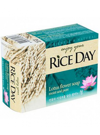 CJ Lion Rice Day Mыло туалетное с экстрактом Лотоса и Хауттюнией 