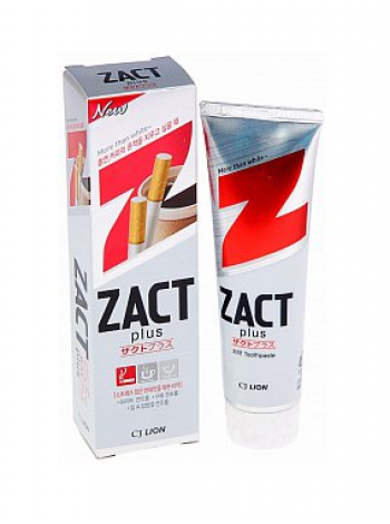 CJ LION Zact Зубная паста с эффектом отбеливания кофейного и никотинового налета