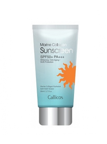 Солнцезащитный крем с морским коллагеном Callicos Marine Collagen Sun screen SPF50+ PA+++ 