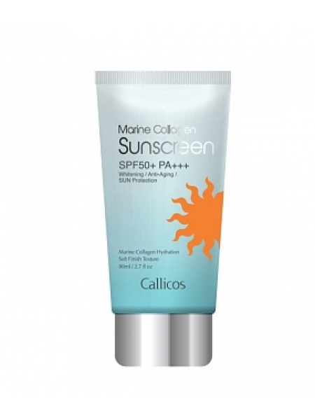 Солнцезащитный крем с морским коллагеном Callicos Marine Collagen Sun screen SPF50+ PA+++ 