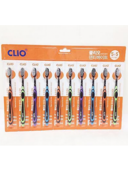 Clio Denti-Mate Ultra 5+5  Набор зубных щеток с мягкой двухуровневой щетиной против зубного камня