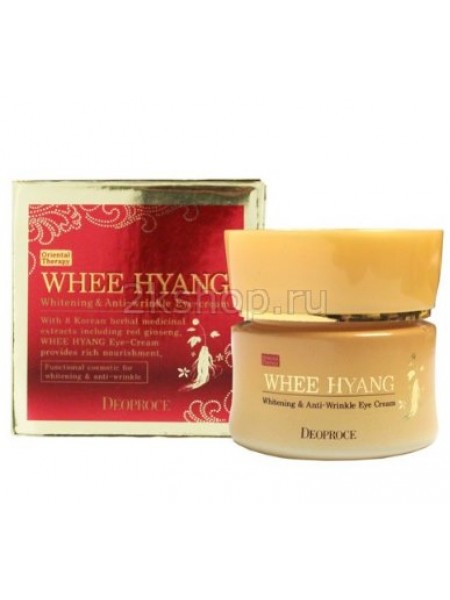 Антивозрастной крем для глаз с женьшенем Deoproce Whee Hyang  Whitening Anti-Wrinkle Eye Cream 30 мл.