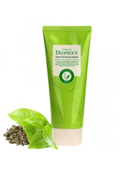 Пилинг скатка c зеленым чаем Deoproce Premium green tea peeling vegetal 