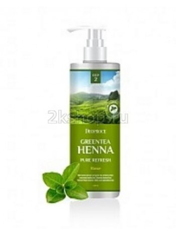 Deoproce Rinse - greentea henna pure refresh  Бальзам для волос с зелёным чаем и хной