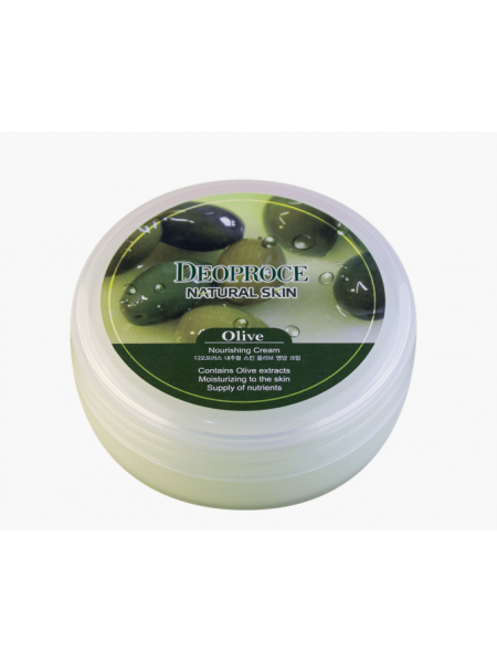 Питательный крем для рук и тела с оливой Deoproce Natural Skin Olive Nourishing Cream 