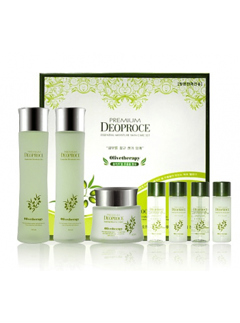 Deoproce Premium Olivetherapy Essential Moisture Skin Care set Набор увлажняющих средств для лица с экстрактом оливы