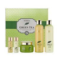 Deoproce Premium Green Tea Total Solution Skin Care 3 Set Набор для ухода за кожей лица "Зеленый чай" 
