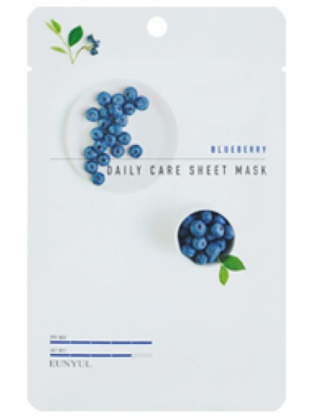 EUNYUL Blueberry Daily Care Sheet Mask Тканевая маска для лица с экстрактом черники