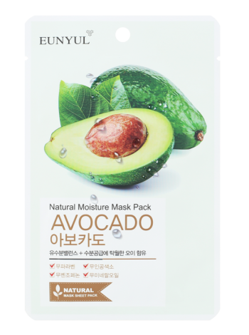 EUNYUL Natural Mosture Mask Pack Avocado Маска тканевая с экстрактом авокадо
