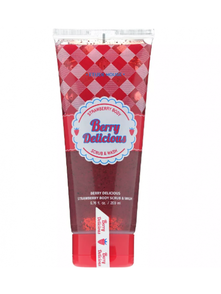 Etude House Berry Delicious Strawberry Body Scrub & Wash Клубничный скраб-гель для душа