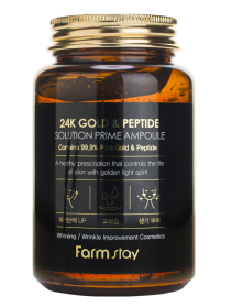 FarmStay  Ампульная сыворотка с золотом и пептидами 24K Gold & Peptide Solution Prime Ampoule