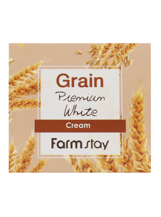 FarmStay Grain Premium White Cream Осветляюшщий крем с маслом ростков пшеницы