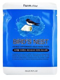 FarmStay Visible Difference Birds Nest Aqua Mask Pack Тканевая маска с экстрактом ласточкиного гнезда