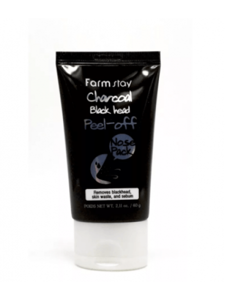 Маска- пленка с углем для носа FarmStay Charcoal Black Head Peel-off Nose Pack 