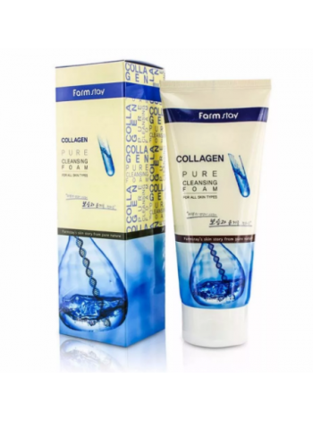 Пенка для умывания  с коллагеном FarmStay Collagen Pure Cleansing Foam 