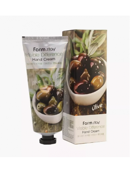 Питательный крем для рук с экстрактом оливы FarmStay Vsible Difference Hand Cream Olivel  