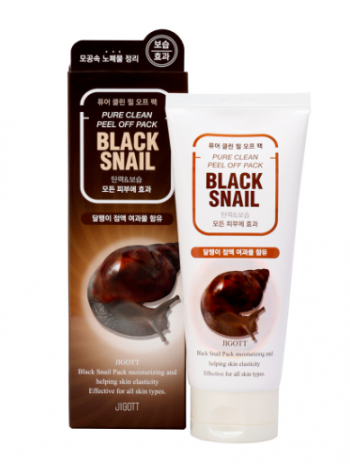 Jigott Black Snail Pure Clean Peel Off Pack Очищающая маска-пленка с экстрактом слизи черной улитки