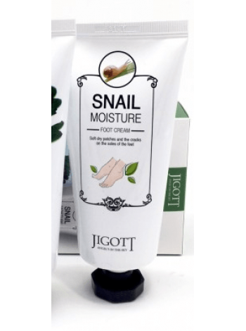 Jigott Snail Moisture Foot Cream Крем для ног с экстрактом улитки