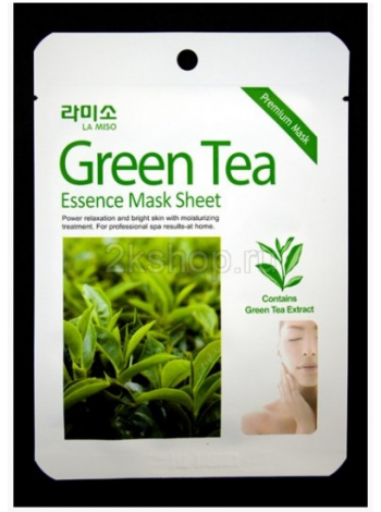 La Miso Green Tea Essence Mask Маска с экстрактом зеленого чая 
