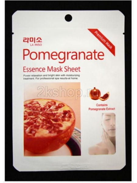 La Miso Pomegranate Essence Mask  Тканевая маска с экстрактом граната   