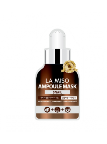 La Miso Ampoule mask Snail  Ампульная маска с экстрактом слизи улитки