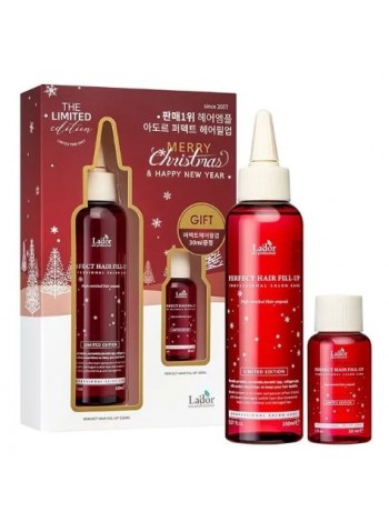 Новогодний подарочный  набор филлеров для волос La'dor Christmas Limited Edition Perfect Hair Fill-Up (150ml + 30ml)