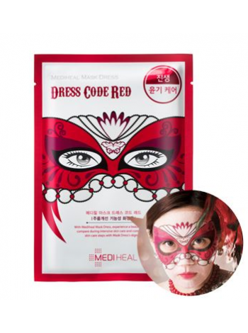 Mediheal Mask Dress Dress Code Red Увлажняющая тканевая маска для лица Красный