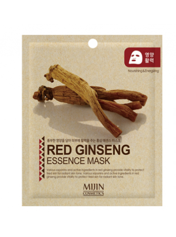 Mijin Cosmetics Red Ginseng Essence Mask Антивозрастная тканевая маска с экстрактом красного женьшеня
