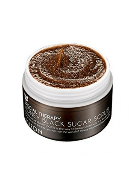 Пилинг скраб для лица с черным барбадосским сахаром Mizon Honey Black Sugar Scrub 