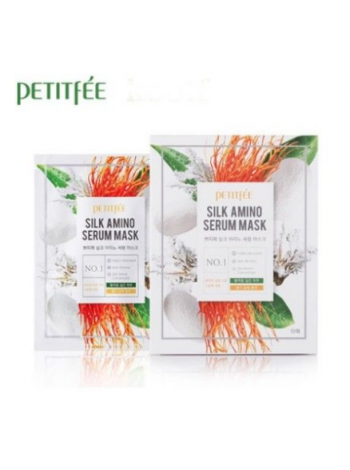 Petitfee Silk Amino Serum Mask Тканевая маска с аминокислотами шелка