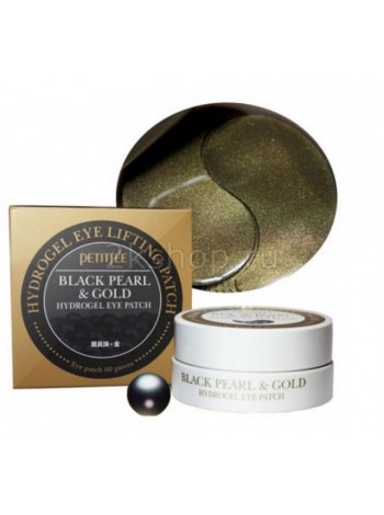Petitfee Гидрогелевые патчи с экстрактом чёрного жемчуга и био-частицами золота Black Pearl & Gold Hydrogel Eye Patch