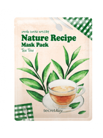Secret Key Nature Recipe Mask Pack Tea Tree   Маска тканевая c  чайным деревом 