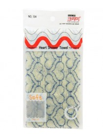 Мочалка для душа (28х100) Sung Bo Cleamy CLEAN&BEAUTY Heart Shower Towel 