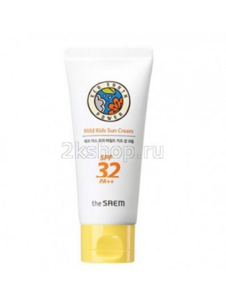 The Saem Eco Earth Power Mild Kids Sun Cream SPF32 PA++ (15' NEW) Крем солнцезащитный 