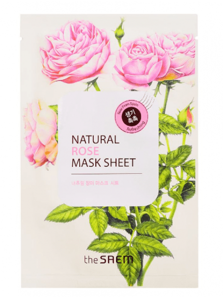 The Saem Natural Rose Mask Sheet Маска тканевая  с экстрактом розы