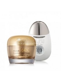 The Saem SNAIL ESSENTIAL 24K Gold Cream Set Набор Крем с муцином улитки + вибромассажер